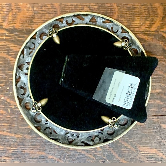 Kingfisher Road Ornate Colored Rhinestone Beaded Patinated Metal Picture Frame - Picture 14 of 16